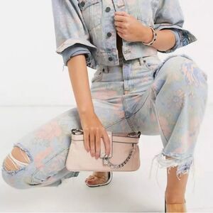 Blank nyc floral distressed boyfriend fit jeans high rise size 29